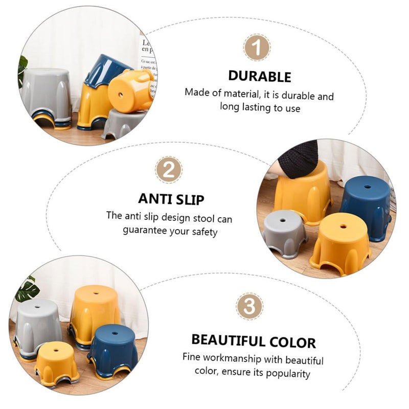 Large Non Slip Plastic Step Stool 29x25cm For Bathroom Shoe Changing Thickened - Image 4