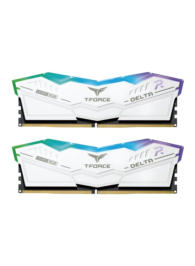 TeamGroup TFORCE DELTA RGB 16GB X 2 DDR5 6000 CL30 أبيض - Image 1