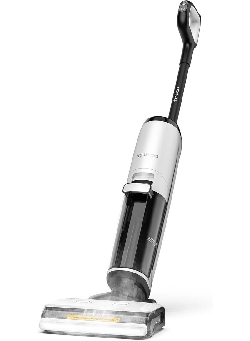 Tineco مكنسة كهربائية بخارية لاسلكية Tineco Floor ONE S7 للتنظيف الجاف والرطب، ممسحة بخارية لتنظيف الأرضيات الصلبة وإزالة الأوساخ اللزجة، مزودة بشاشة رقمية، وتقنية iLoop الحاصلة على براءة اختراع، وتقنية التنظيف الذاتي للفرشاة الرئيسية. - Image 1