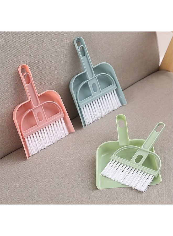 Nordic Pink Compact Pet Cleaning Kit Mini Dustpan Broom Set For Hamsters Desktop Keyboard - Image 2