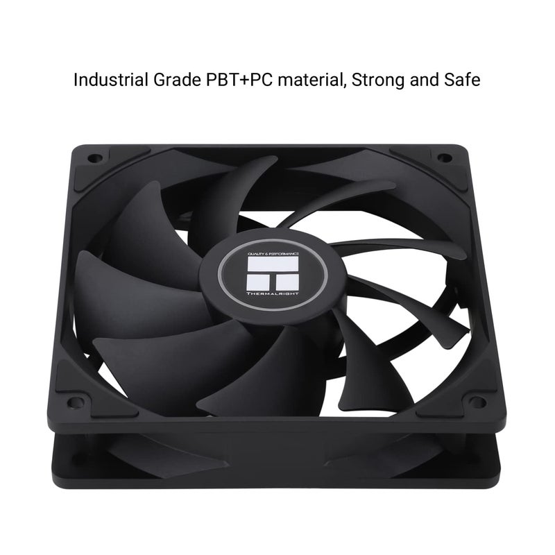 ثيرمالرايت مروحة تبريد علبة الكمبيوتر Thermalright TL-C12C X3 بحجم 120 مم�� مروحة كمبيوتر صامتة مع محمل S-FDB، تصل سرعتها إلى 1550 دورة في الدقيقة (3 قطع) - Image 4