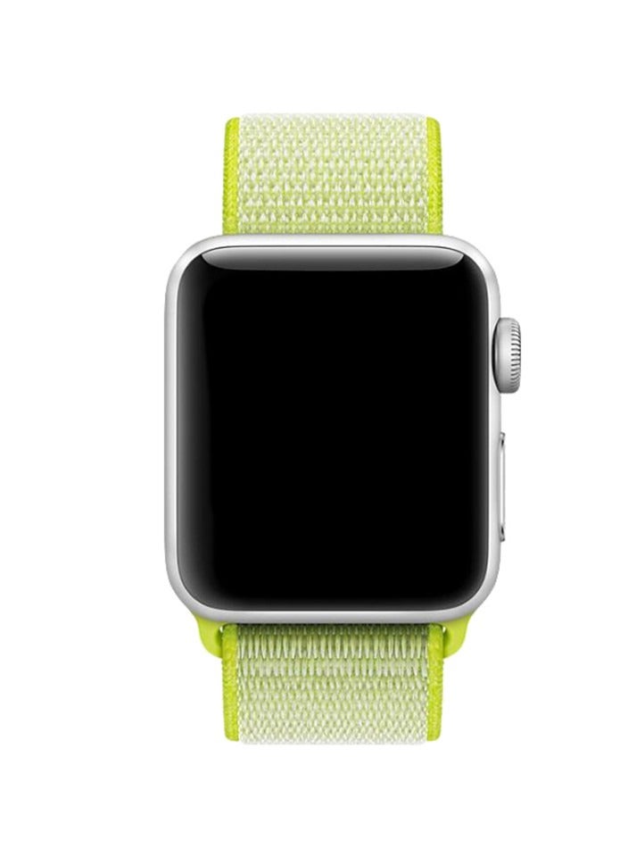 VITION Nylon Sport Band for Apple Watch 42mm 44mm 45mm Soft Replacement Strap for iWatch Series 7/ 6/ SE/ 5/4/3/2/1 (Lime Green) - Image 4
