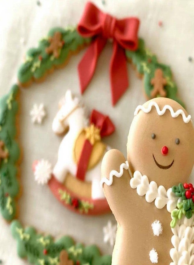 Q-BAKER 3PCS Gingerbread Man Cookie Cutters, 5.12" 4.34" 3.42" Large Christmas Cookie Molds -Stainless Steel Holiday Biscut Cutter Shapes for Baking Gift - Image 4