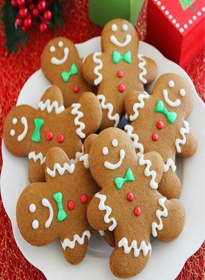 Q-BAKER 3PCS Gingerbread Man Cookie Cutters, 5.12" 4.34" 3.42" Large Christmas Cookie Molds -Stainless Steel Holiday Biscut Cutter Shapes for Baking Gift - Image 5