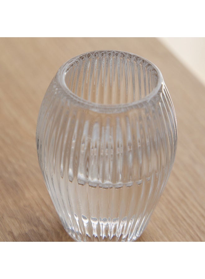 Home Box حامل الشموع الزجاجي الثقيل تمارا - شفاف - Image 3