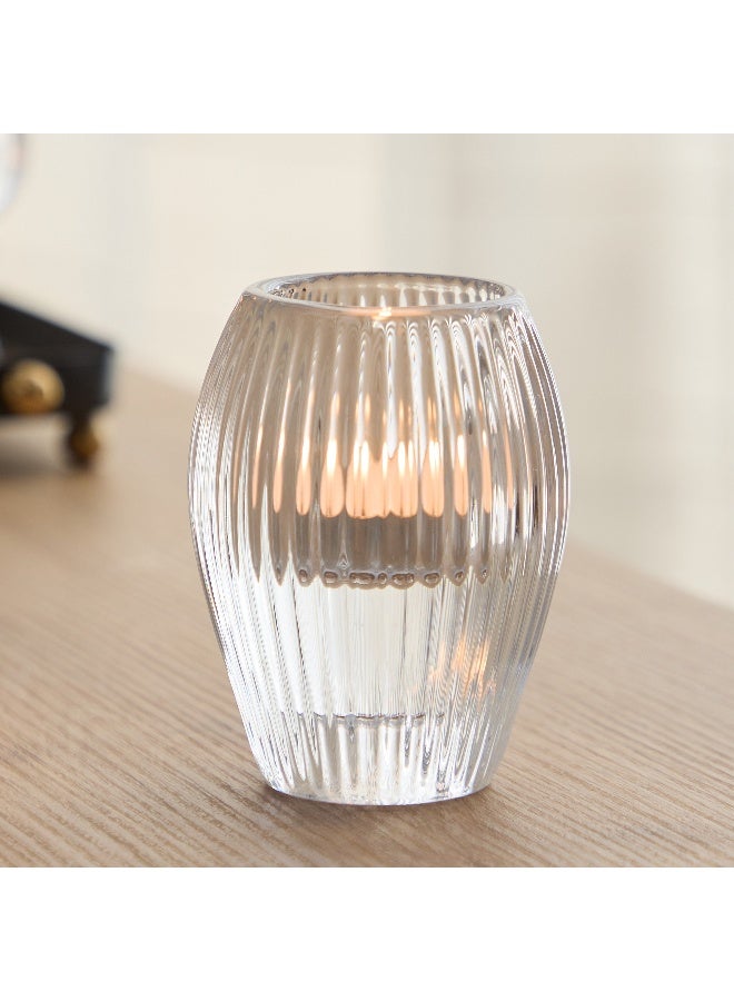 Home Box حامل الشموع الزجاجي الثقيل تمارا - شفاف - Image 1