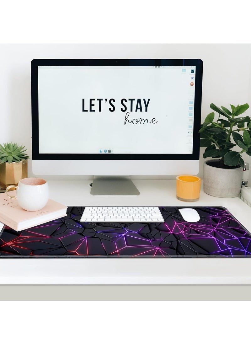 Sumkyle - Large Mouse Pad Extended Gaming Non-Slip Rubber Base Office Desk Keyboard Mouse Pads Black - Image 1