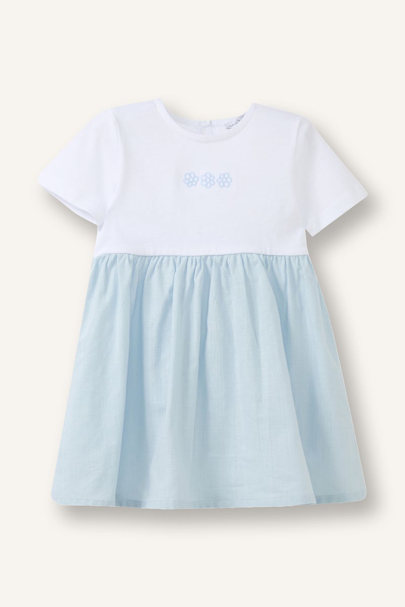 DeFacto White BabyGirl Baby Girl Patterned Dress Casual - Image 1