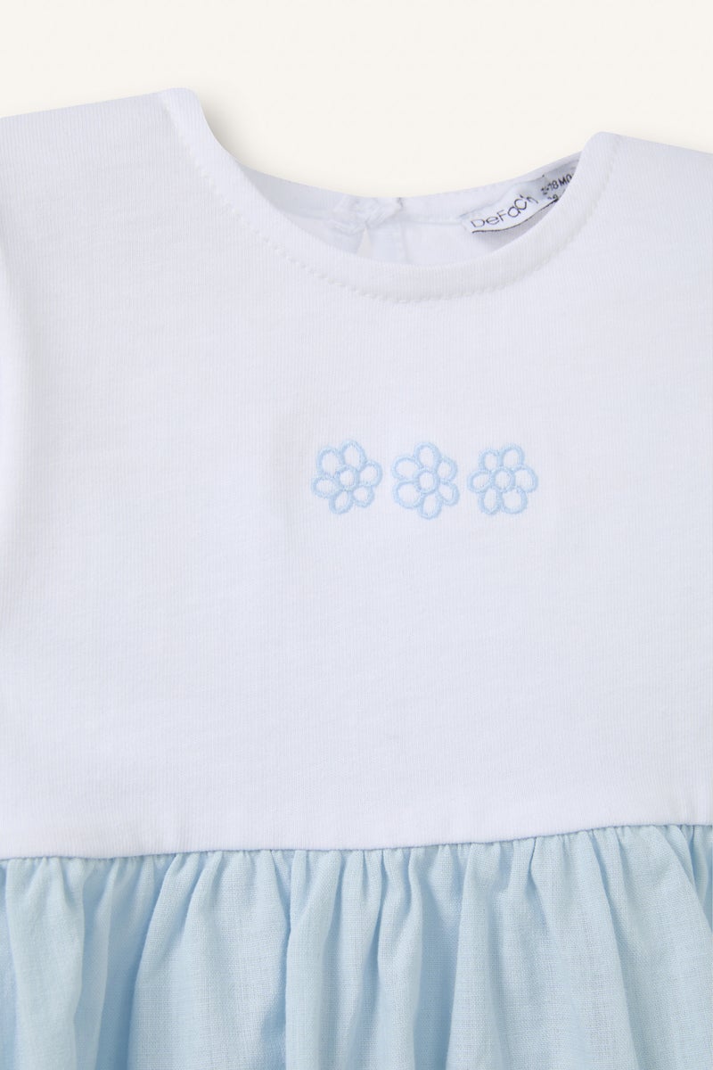 DeFacto White BabyGirl Baby Girl Patterned Dress Casual - Image 2