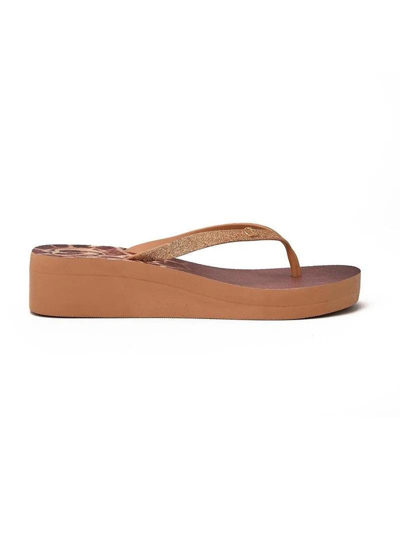 Carmen Steffens  Tan Printed Anabela Flip-Flop for Women | Best Price UAE