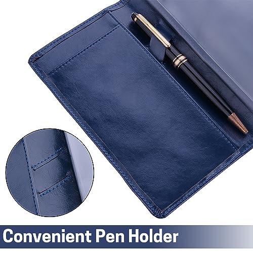 Aurya Leather Checkbook Covers for Personal Checkbook, Checkbook Holder with Free Vinyl Divider, Checkbook Cover for Duplicate Checks for Men and Women - Image 4