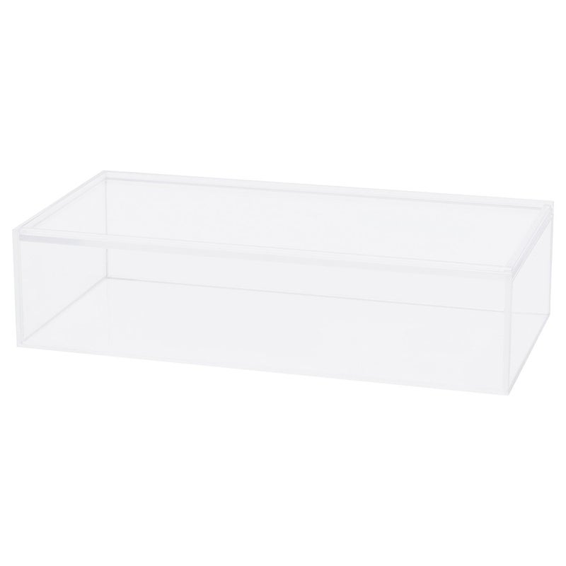 Baitique Clear Acrylic Make-up Organiser Box with Lid, 20x10 cm - Image 1