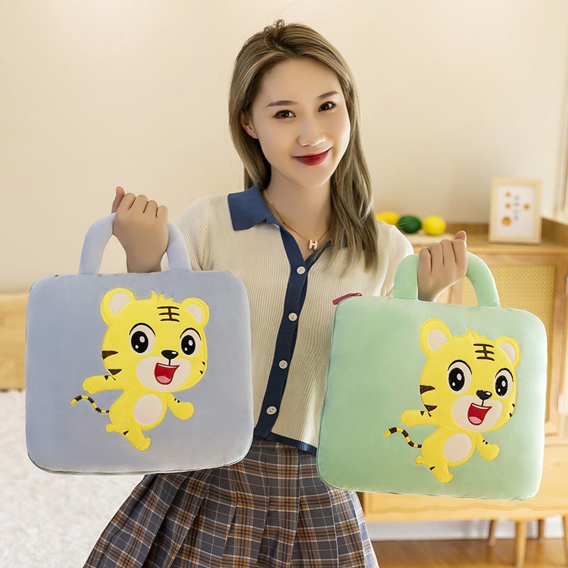 Cute Cartoon Pillow Office Lunch Break Folding Air-Conditioning Quilt Pillow Quilt Dual-Use Two-In-One Car Cushion - Image 2