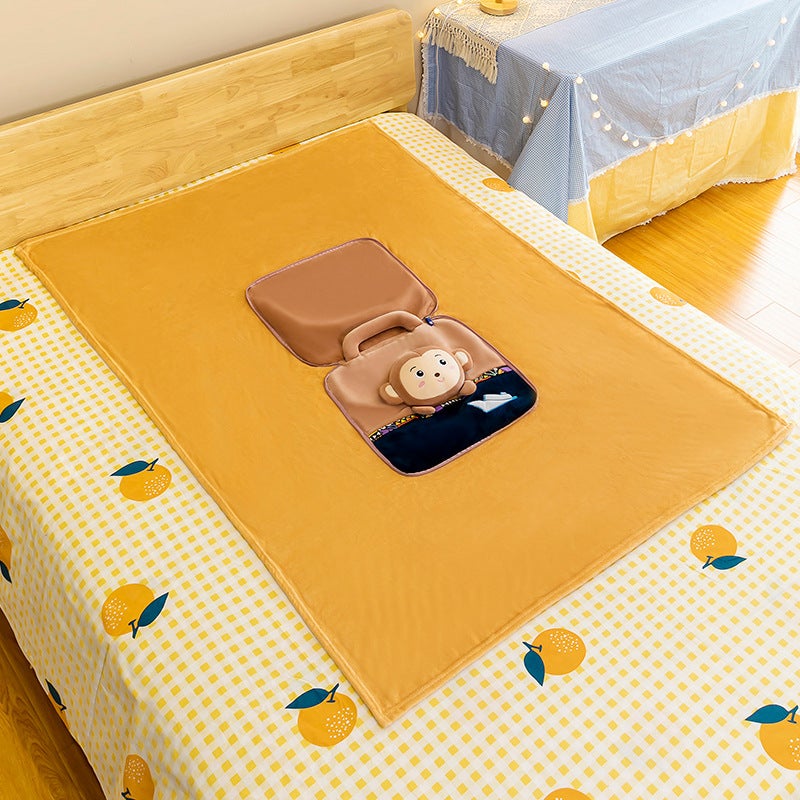 Cute Cartoon Pillow Office Lunch Break Folding Air-Conditioning Quilt Pillow Quilt Dual-Use Two-In-One Car Cushion - Image 3
