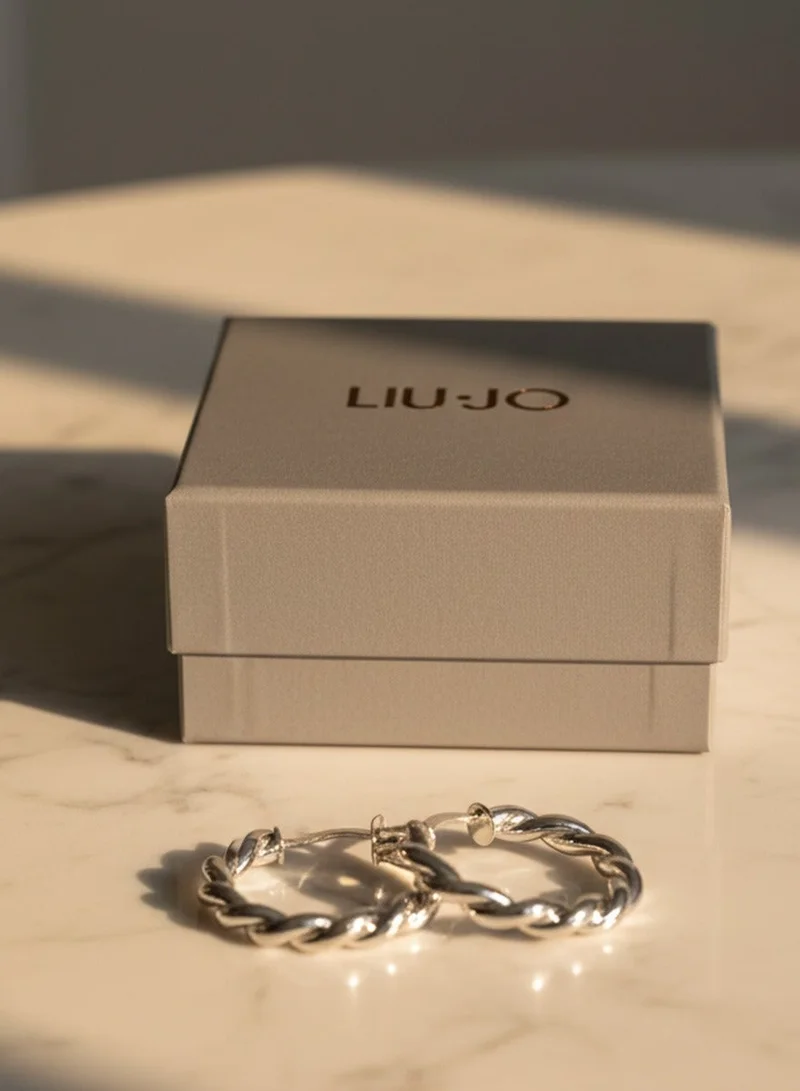 Liu Jo  Liu Jo Noir Silver Hoops - LJ2407 for Women | Best Price UAE