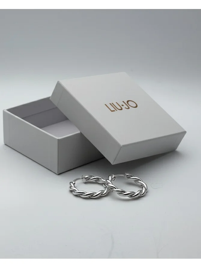 Liu Jo  Liu Jo Noir Silver Hoops - LJ2407 for Women | Best Price UAE