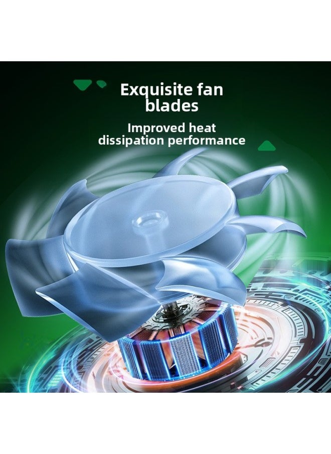Generic Magnetic Suction Mobile Phone Radiator Water Cooling Fan Game Live Dedicated Ultra-quiet Semiconductor Cooling Artifact Wholesale-Color:X111 Magnetic Radiator-[charging Green] + Charging Compartment + 2 Batteries  - Image 3