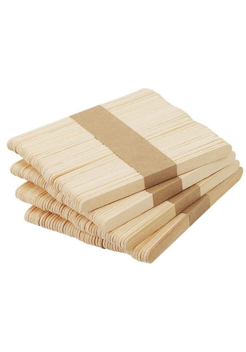 MARKQ Wooden Craft Sticks 4.5 inches Popsicle Sticks for Ice Cream, Lollipop, Waxing, Resin Stirring, Kids Art Supplies (50 Pieces) - Image 1