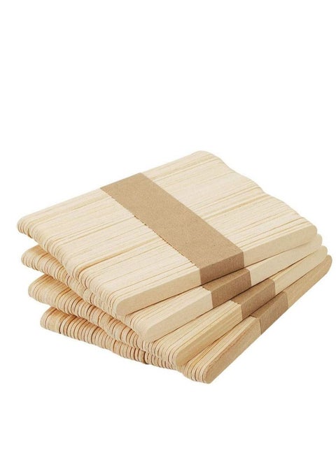Wooden Craft Sticks 4.5 inches Popsicle Sticks for Ice Cream, Lollipop, Waxing, Resin Stirring, Kids Art Supplies (50 Pieces)