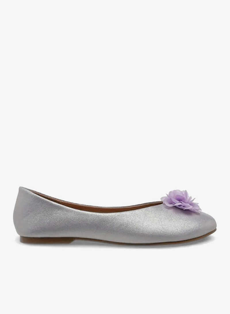 Flora Bella Girls Floral Accent Ballerina Shoes