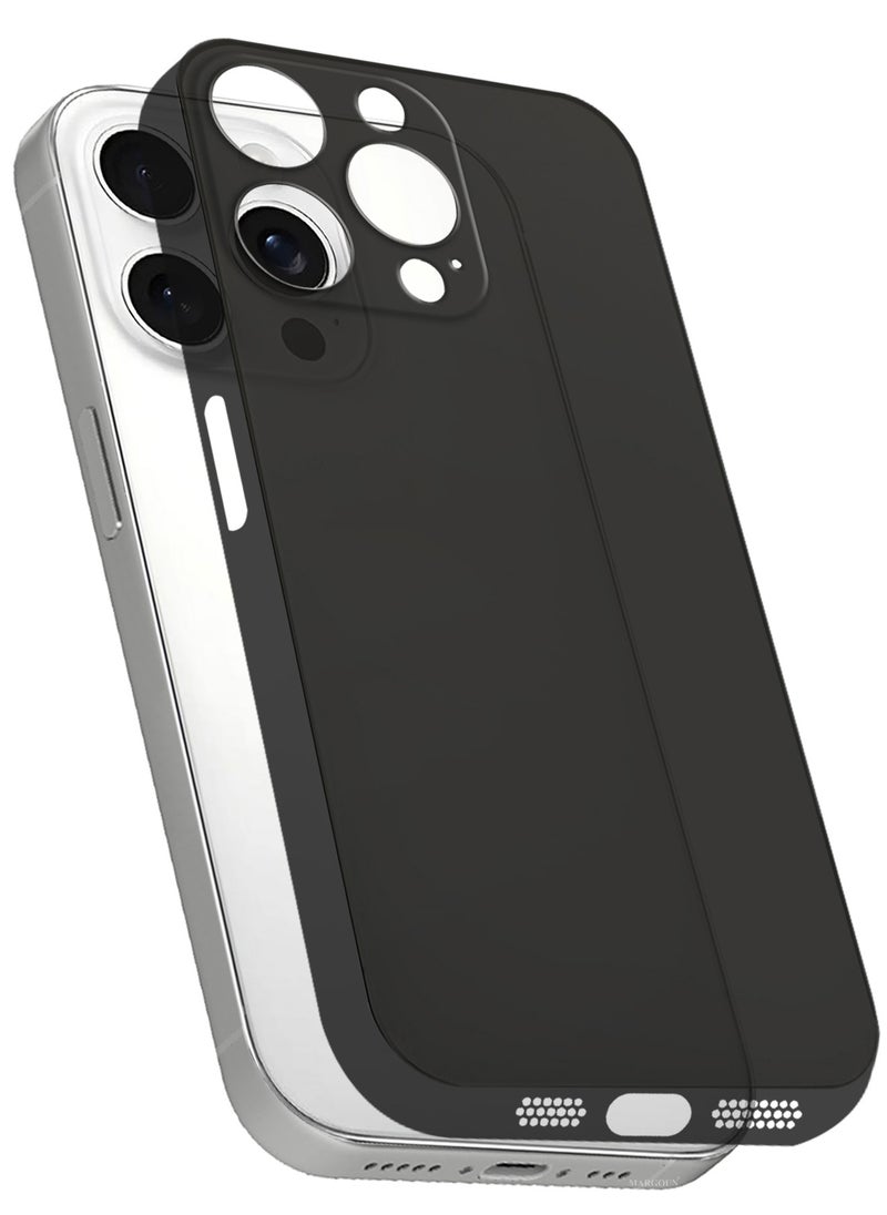 CATANES (for iPhone 15 Pro Max) Case Cover Air Skin Series Back Cover Sturdy Durable Thin Case Drop Protection Cover - Transparent Black  - Image 4