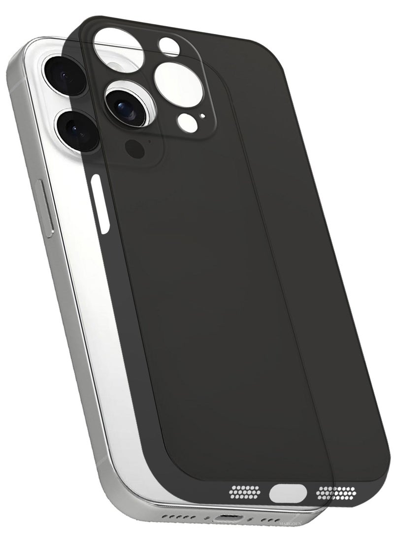 CATANES (for iPhone 15 Pro Max) Case Cover Air Skin Series Back Cover Sturdy Durable Thin Case Drop Protection Cover - Transparent Black - Image 2