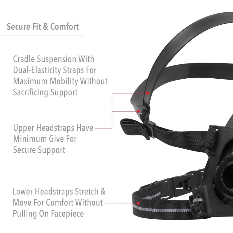 NORTH Honeywell 7700 Series Niosh-Approved Half Mask Silicone Respirator, Small (770030S) - Image 4