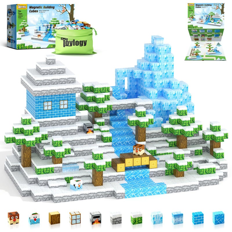Toylogy Magnetic BlocksBuild Mine Magnet World Dino Edition Dinosaur Toys Magnet Building Blocks Jurassic Scenes Kids Toys for Boys 35 46 68 Magnetic STEM Construction Sensory Toddler Kids Games - Image 2