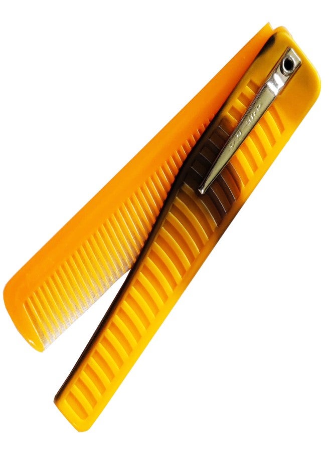 Ghelonadi Men and Women Folding Pocket Comb Professional Travel Friendly Foldable Pocket Kangi for Hair Styling Comb with Hook Multicolor 3 PCS - Image 5