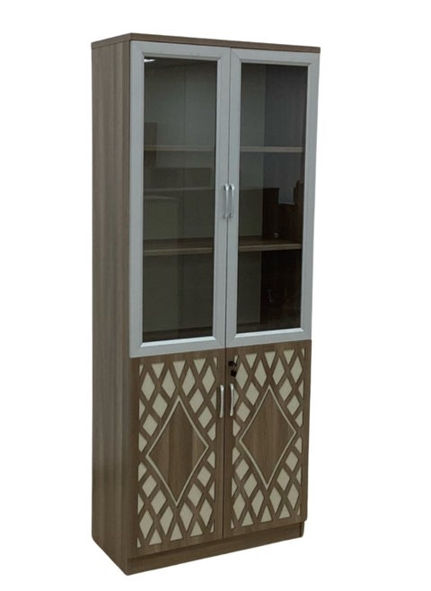 دولاب مكتب 2 باب ، خزانةخشبية بتصميم عصري مقاس 200X40X80سم