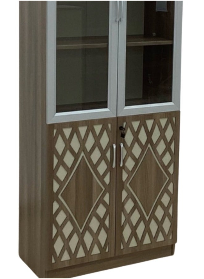 سمارت هوم - دولاب مكتب 2 باب ، خزانةخشبية بتصميم عصري مقاس 200X40X80سم - Image 1