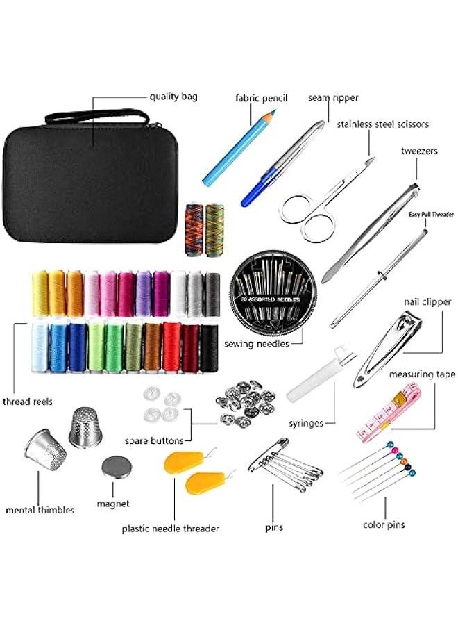RYNX Sewing Kit 89 Multifunction Sewing Box Sewing Thread Stitches Needles Tool Set，DIY Sewing Supplies With Sewing Accessories For Family Travel Portable Mini Sewing Kit For Emergency Clothing  - Image 2