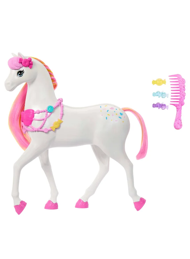 باربي ​Barbie in the Nutcracker  Land of  Sweets horse with Colorful Scented Hair, Comb & Candy-Scented Accessories