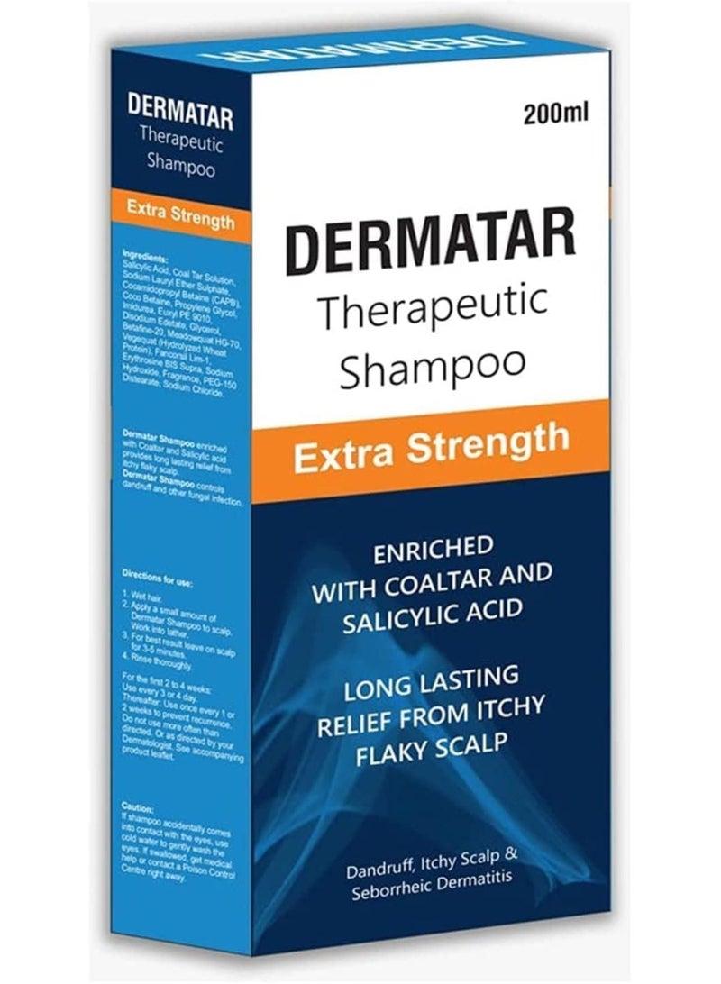 Dermatar Extra Strength Therapeutic Hair Shampoo 200ml - Image 1