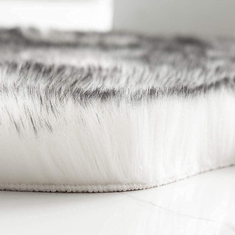 Maple's Maples Faux Sheepskin Wool Fur Car Seat Cover - Universal Fit for Cars, SUVs, and Trucks (White Gray) - Image 4