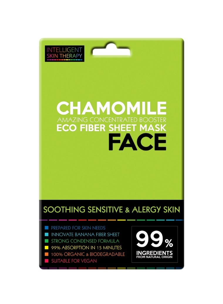BeautyFace Soothing, Sensitive & Allergy Skin Eco Fiber Booster Face Mask Chamomile