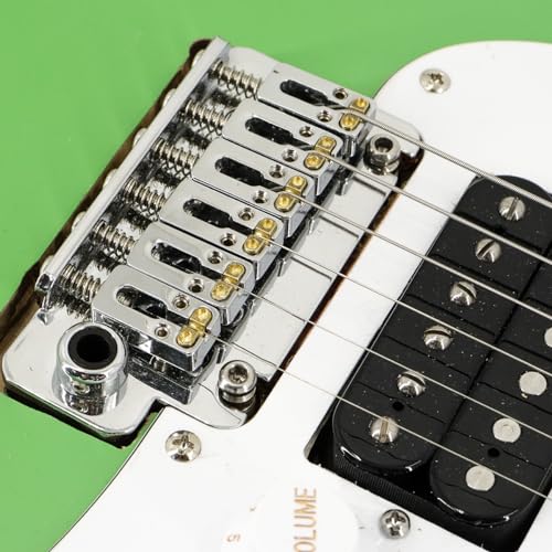 Domofa Piezo Bridge Pickup Upgraded Version Guitar Tremolo Bridge Saddles with Piezo Pickup 10.5mm String Spacing for Strat or Tele Electric Guitar Chrome - Image 2