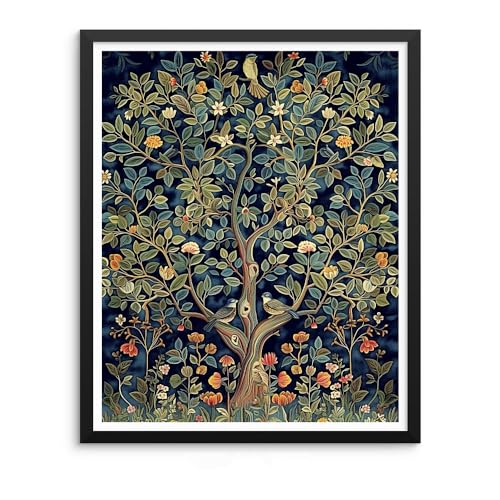 Natuyalo Paint by Numbers Kit for Adults, Paint by Numbers for Beginner Tree, Paint by Number for Adults, Plant DIY Paint by Number for Gift Home Wall Decor 16x20 Inch - Image 2