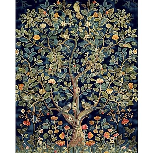 Natuyalo Paint by Numbers Kit for Adults, Paint by Numbers for Beginner Tree, Paint by Number for Adults, Plant DIY Paint by Number for Gift Home Wall Decor 16x20 Inch - Image 1