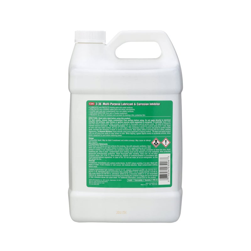CRC 3-36 Multipurpose Lubricant & Corrosion Inhibitor 03005 â€“ 1 Gallon, Corrosion Protectant w/ Petroleum Base for Metal Equipment - Image 2