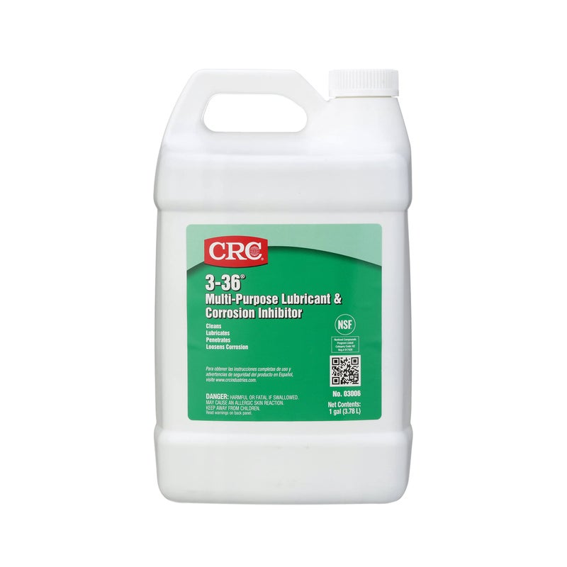 CRC 3-36 Multipurpose Lubricant & Corrosion Inhibitor 03005 â€“ 1 Gallon, Corrosion Protectant w/ Petroleum Base for Metal Equipment - Image 1