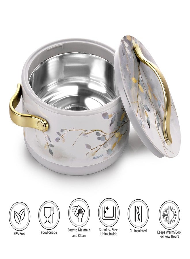Nayasa Bethany Insulated Inner Stainless Steel Casserole - 1500 ML | BPA Free | Food Grade | Easy to Carry | Easy to Store | Hot Pot for Kitchen | Roti Box | Grey - Image 4