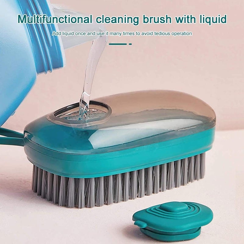 SHIVAM APPLIANCES SHIVAM APPLIANCES Glow Soap Dispensing Palm Brush - Plastic Washing Pot Brush Kitchen Household Dish Cleaning Brush, Soft Wool Laundry Shoes Tile Cleaning Brush  - Image 3