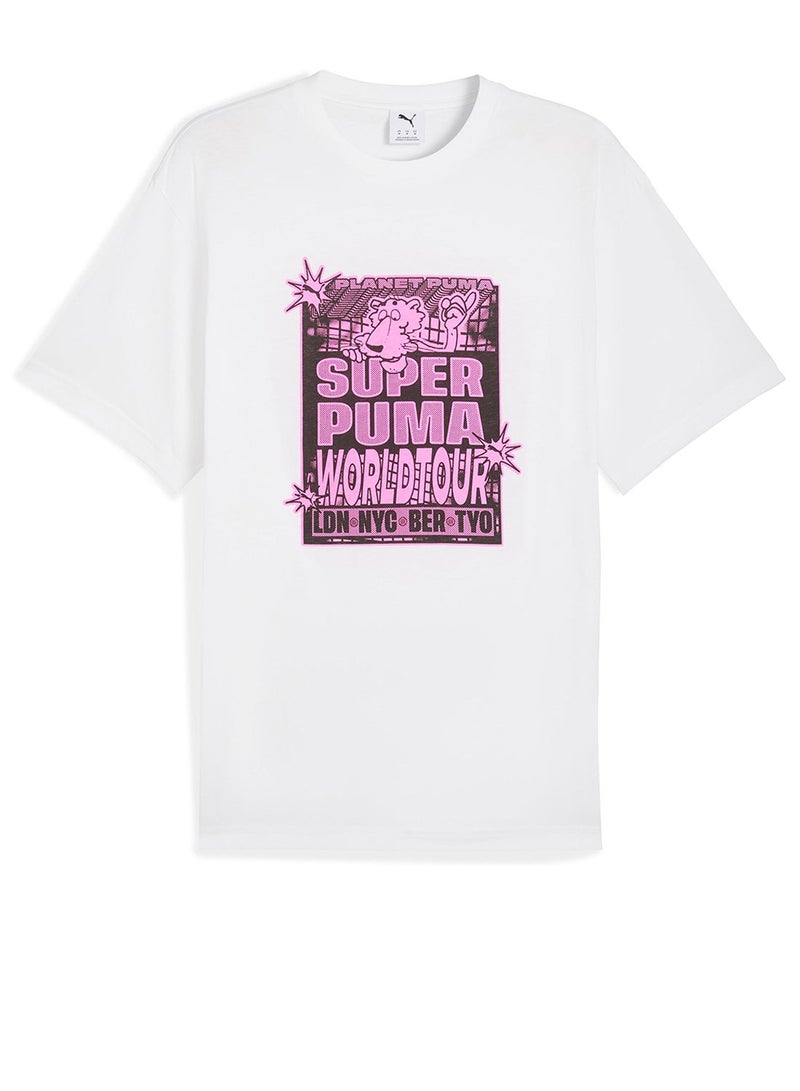 PUMA Graphic Super World Tour Relaxed T-Shirt - Image 4