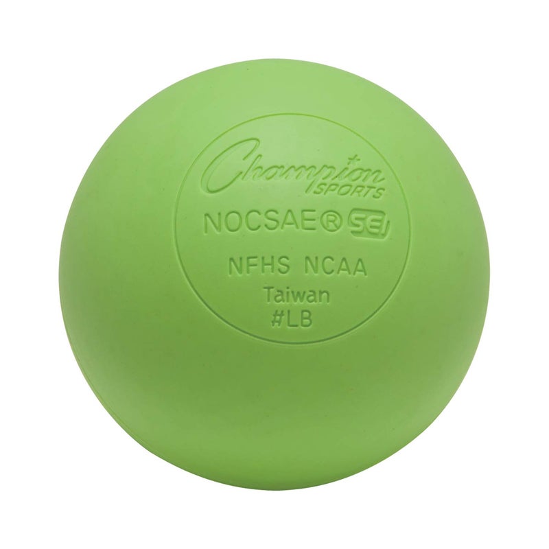 Champion Sports Colored Lacrosse Balls: Green Official Size Sporting Goods Equipment for Professional, College & Grade School Games, Practices & Recreation - NCAA, NFHS and SEI Certified - 1 Pack - Image 1
