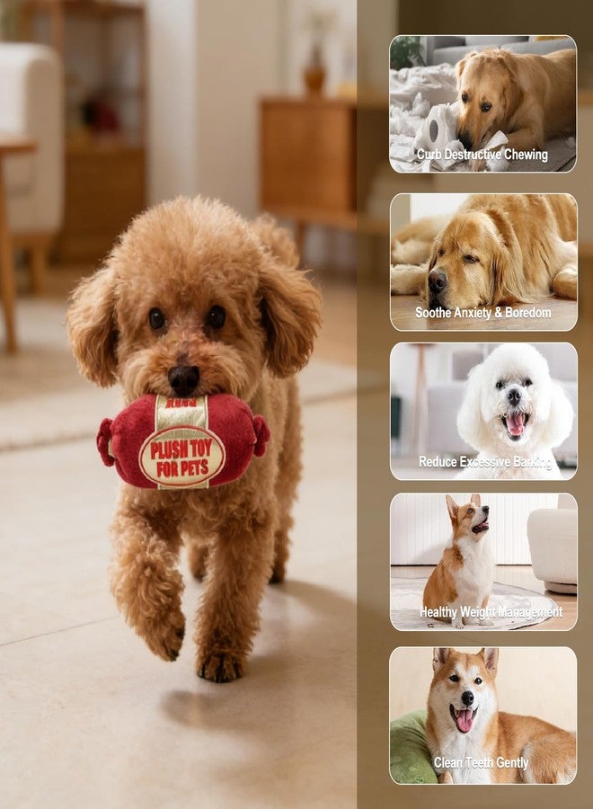 Small Dog Plush Sausage Toy with Squeaker & Crinkle Paper - Durable Chew Toys for Daily Carrying & Interactive Play, Aggressive Chewer Ham Design for Small Dogs & Puppies - Image 4