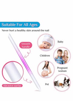 SYOSI Glass Cuticle Pusher 6 Pieces Manicure Double Sided Trimmer Filing Remover Tool Stick for Women Girls Nail Salons Homes  - Image 4