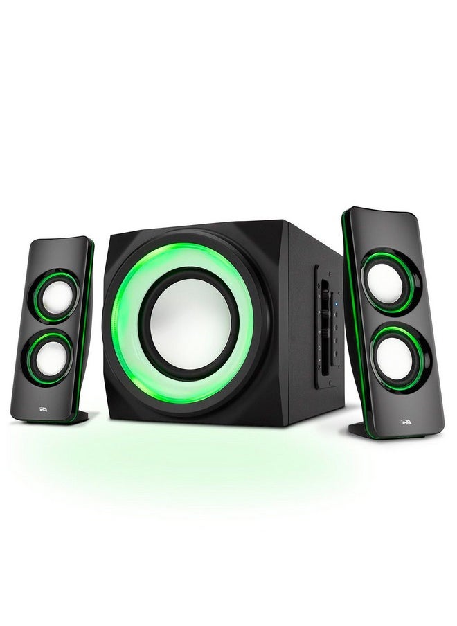 Cyber Acoustics Ca Sp34Bt Bluetooth Speakers With Led Lights The Perfect Gaming Movie Party Multimedia 2.1 Subwoofer Speaker System Black  - Image 1