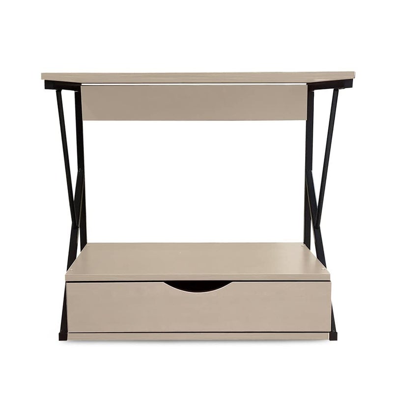 INDIAN DECOR INDIAN DECOR 35100 Kitchen Shelves Durable 2 Tier Wooden Storage Rack Microwave Rack Shelf Kitchen Counter and Cabinet Shelf Wooden Shelving for Organize Cooking Utensils Black 76555374  - Image 3