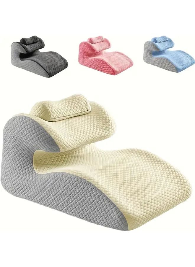 Blue Support Pillow for Couples Intimacy Adjustable Headrest Abdomen Lumbar Back - Image 4